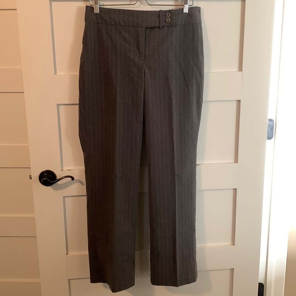 Gloria Vanderbilt Striped Gray Pants